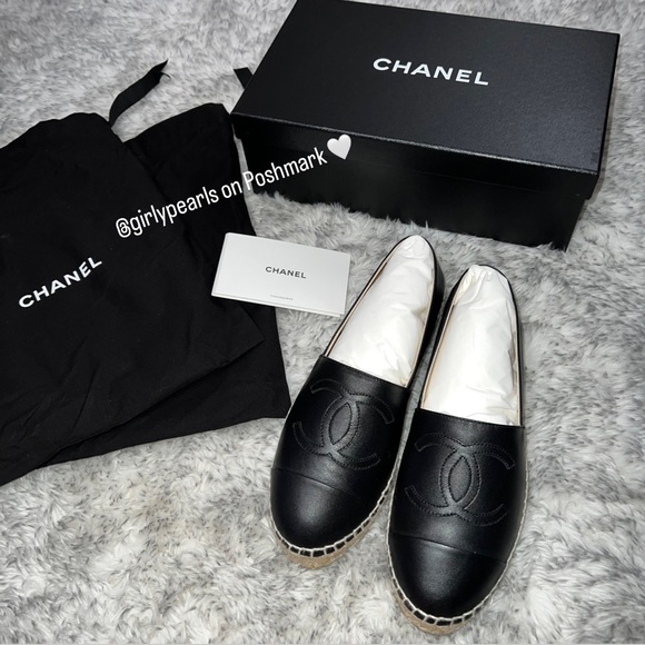 Chanel - Authenticated Espadrille - Leather Grey for Women, Good Condition